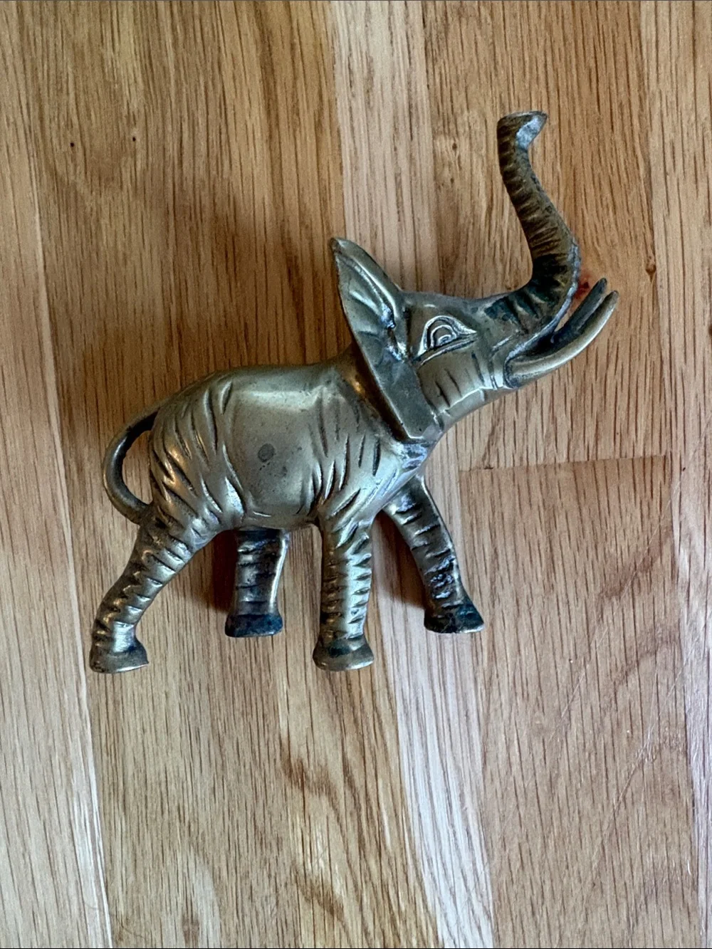 Brass Elephant Wall Accent - Gold Decorative Sculpture